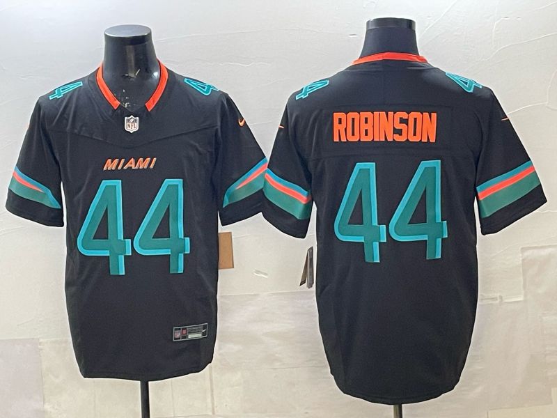 Men 2025 Nike Miami Dolphins #44 Robinson Black Throwback 5th generation Limited NFL Jersey 002->miami dolphins->NFL Jersey